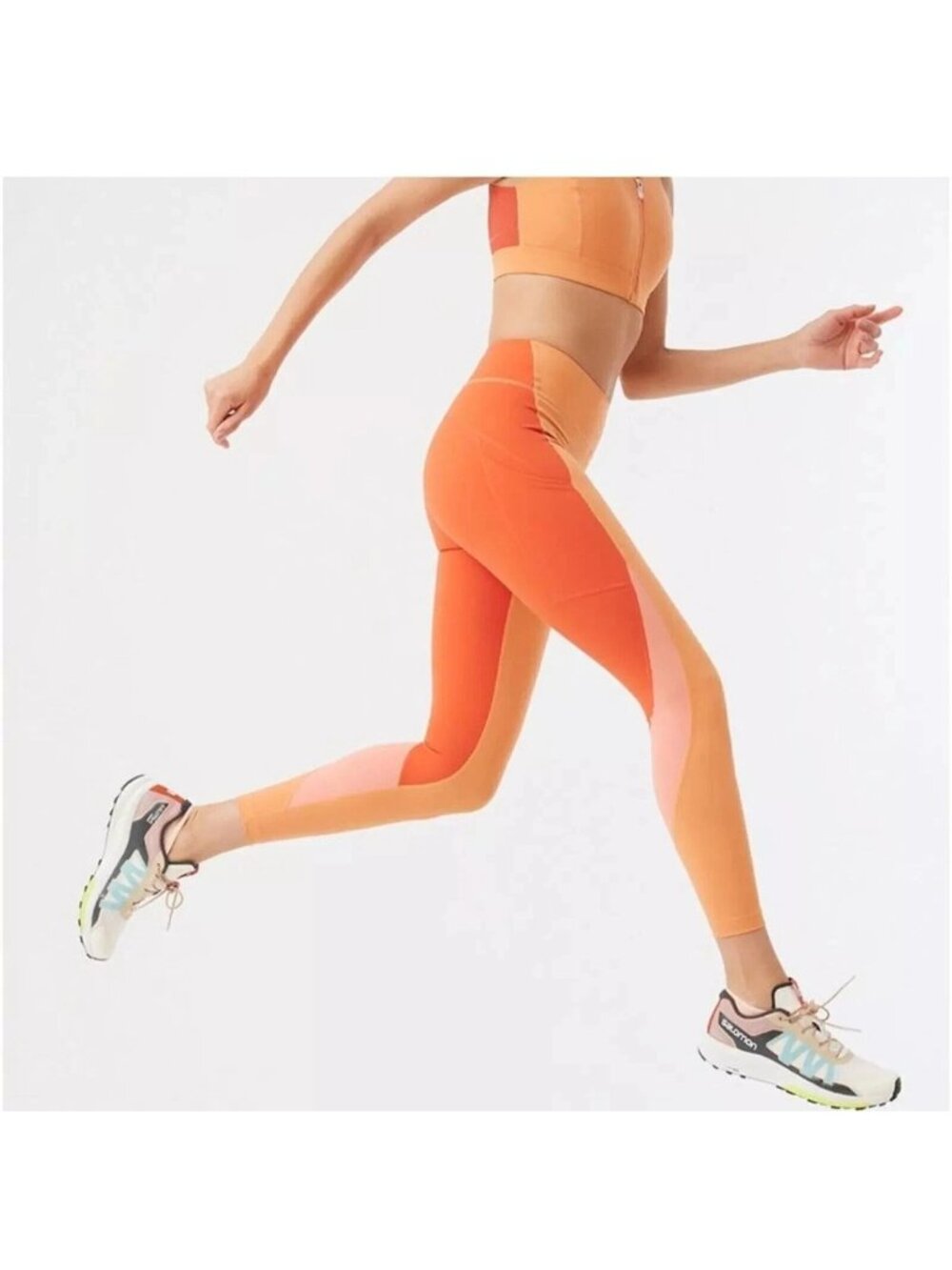 Outdoor Voices Leggings Workout Zoom 7/8 Athletic Sunstone Paprika Peach Small